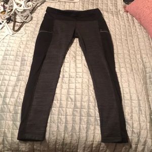 Athleta Gray and Black Leggings